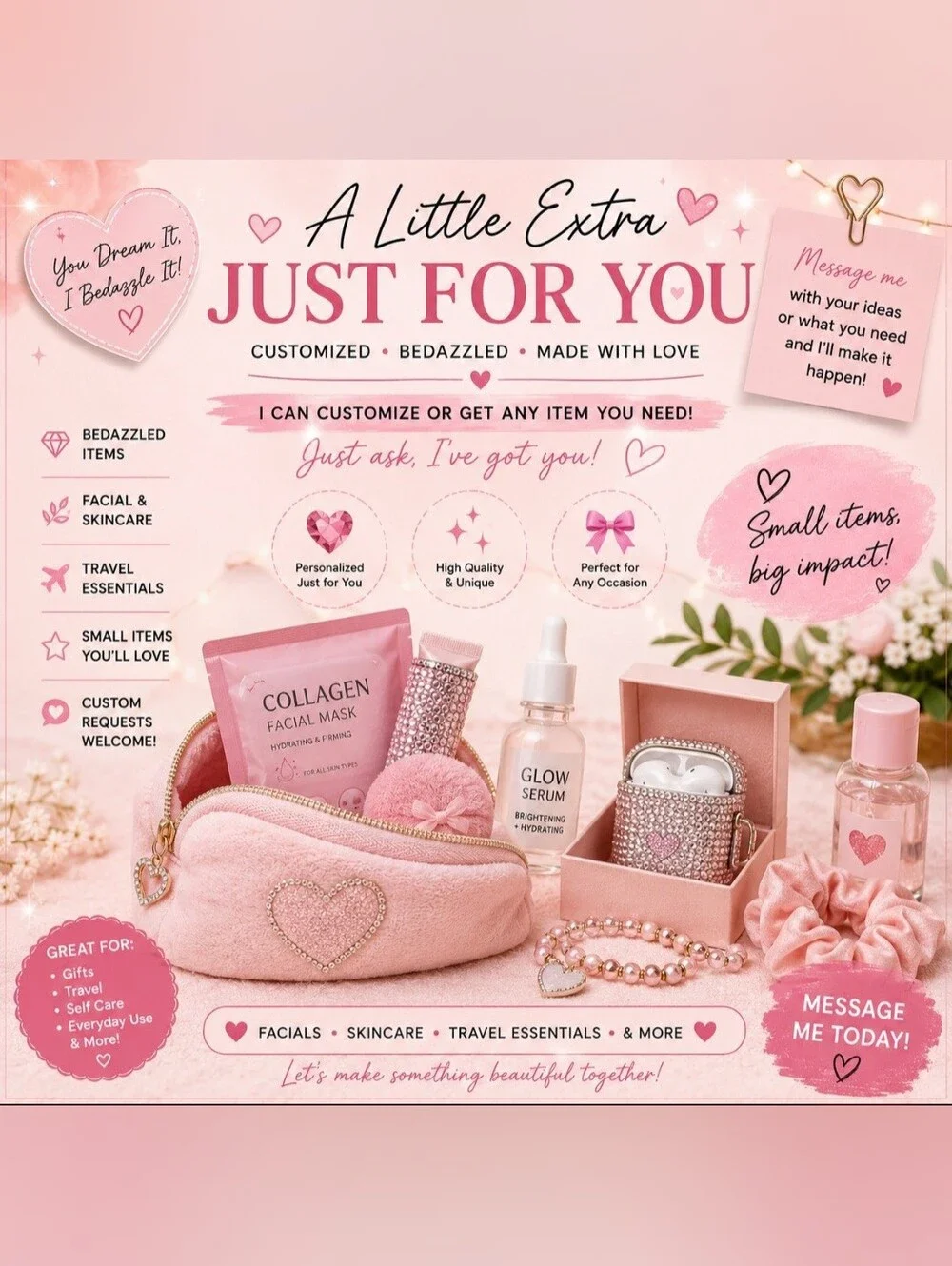 Glow Up Hyaluronic & Brightening Serum Bundle - Pink